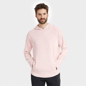 Men's Heavy Waffle Hooded Sweatshirt‎ - All in Motion™ Pink Small